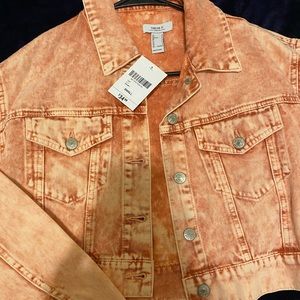Forever 21 pink jean jacket size s new with tags